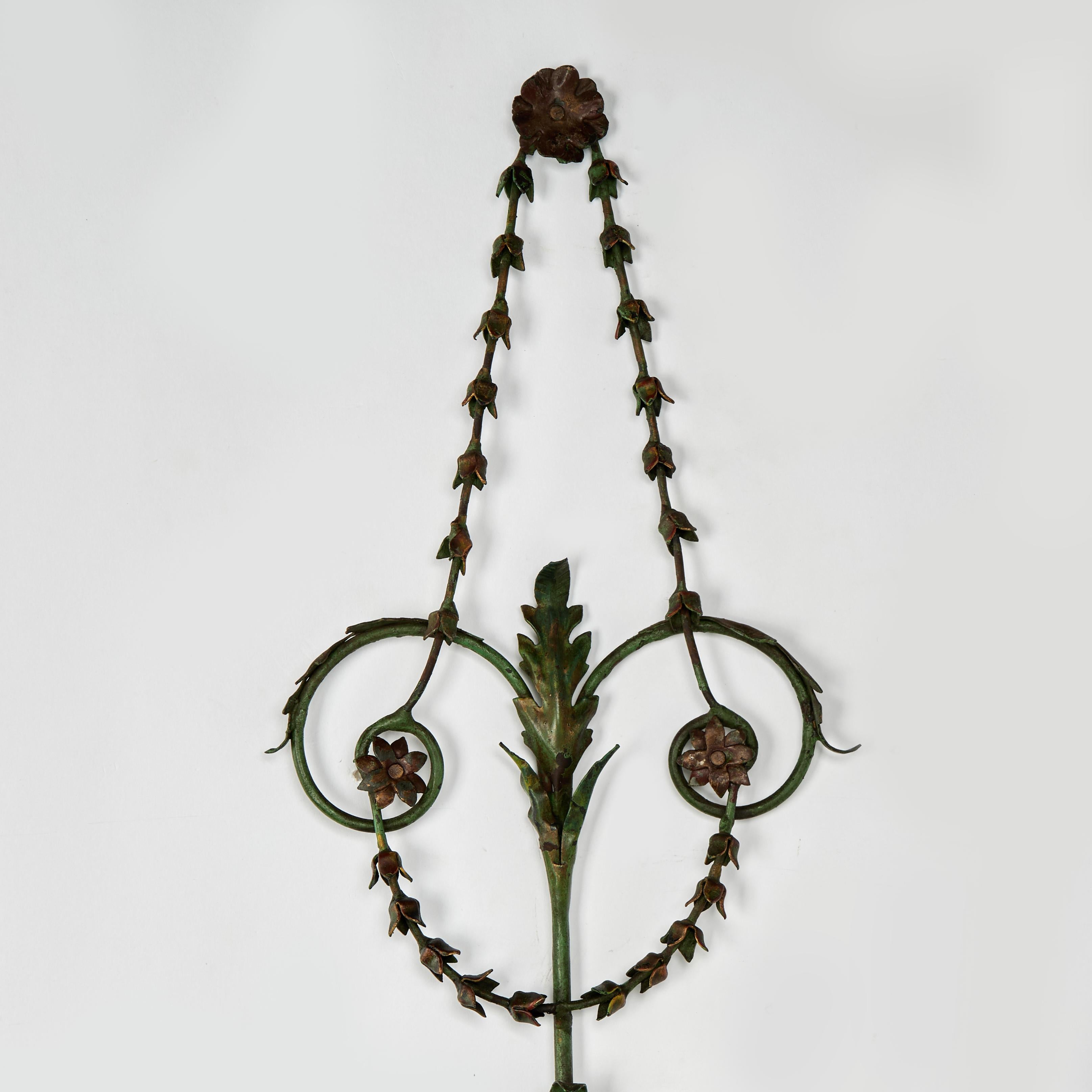 Neoclassical Pair of Antique Italian Neo Classic Wall Sconces For Sale