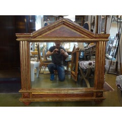 Pair of Italian Mirrors, Neoclassical Style Painted and Giltwood