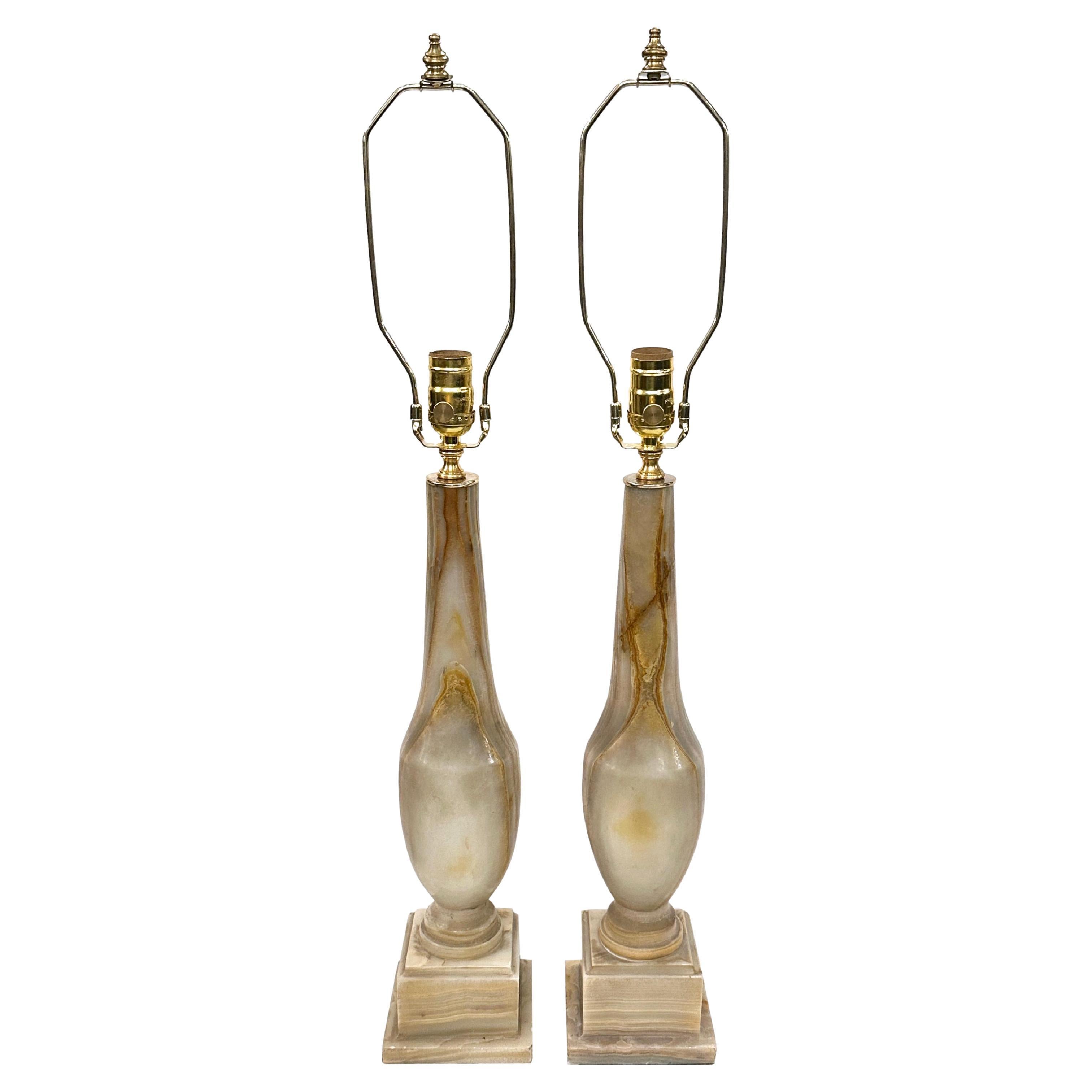 Large Antique Onyx Table Lamp For Sale at 1stDibs