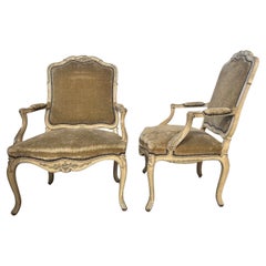 Pair of Antique Italian Painted Armchairs