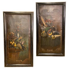 Pareja de cuadros italianos antiguos