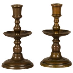 Pair of Antique Italian Renaissance Style Bronze Candlesticks, Italy, circa 1850