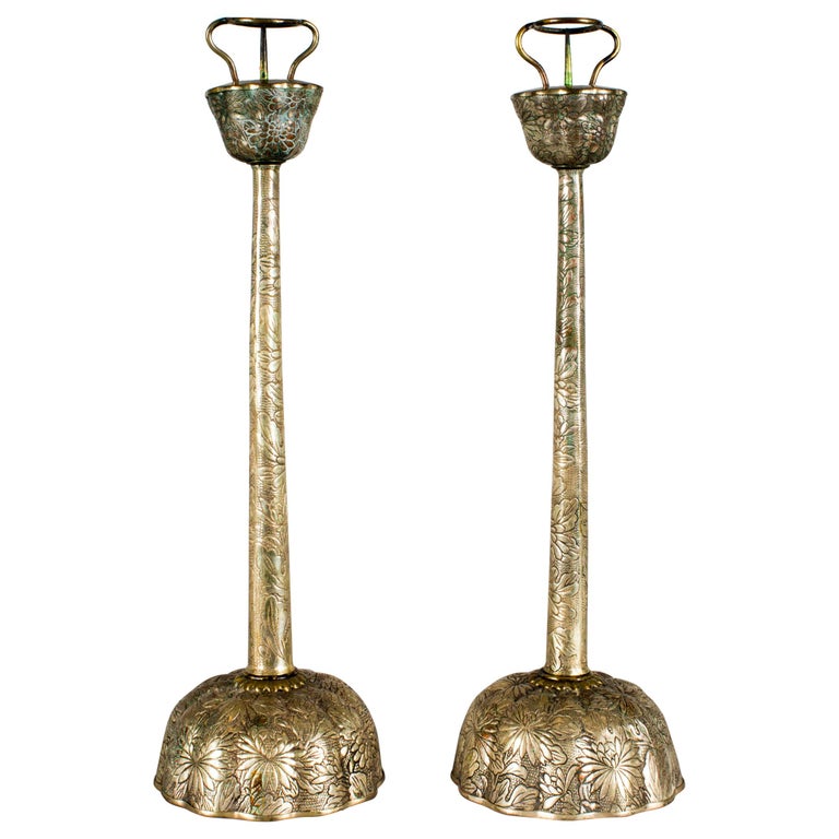Pair of Antique Japanese Candlesticks at 1stDibs antique japanese
