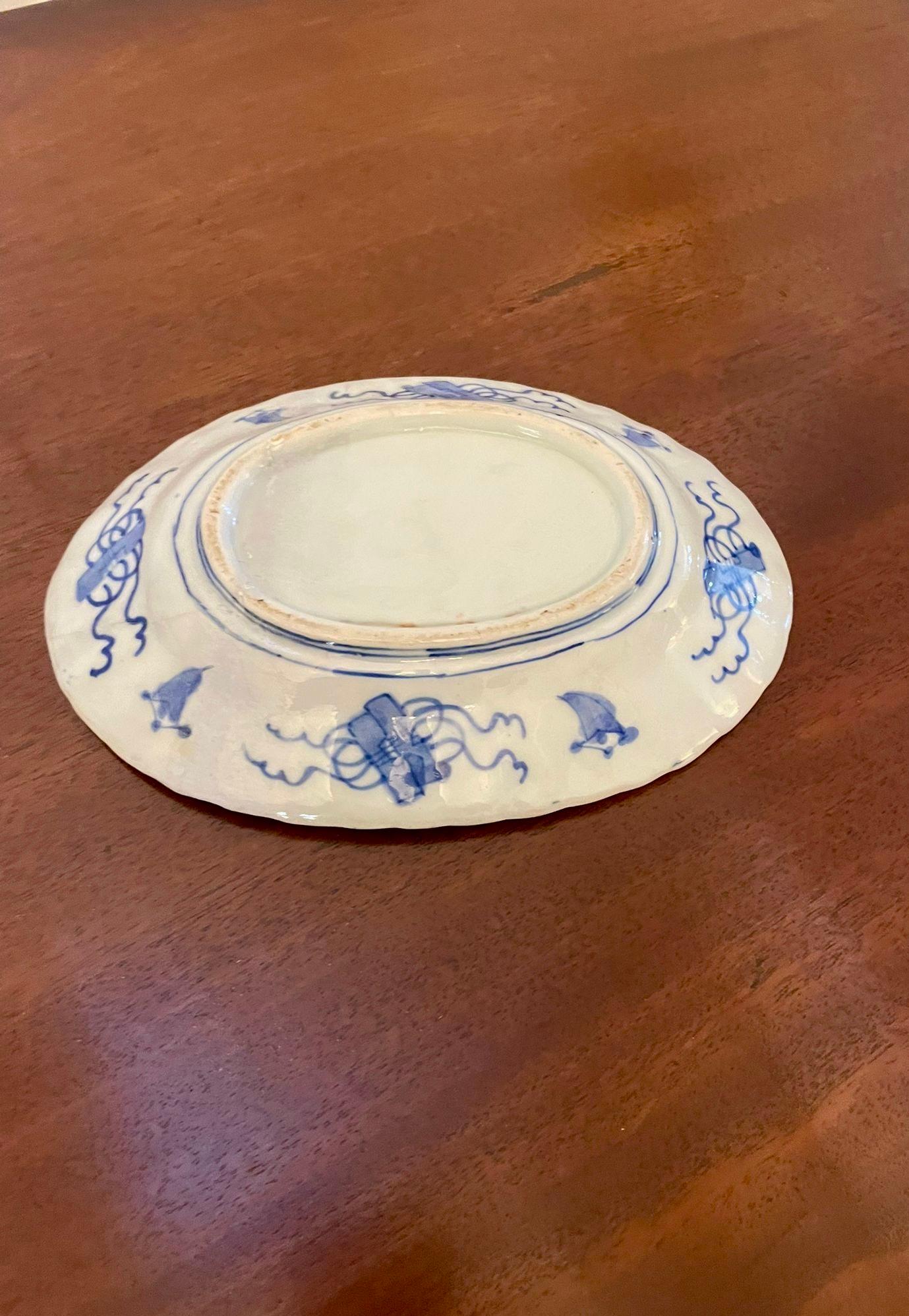 Pareja de Platos Antiguos Japoneses de Imari Porcelain siglo XIX en venta