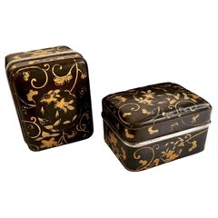 Pair Of Antique Japanese Meiji Period Kobako Boxes