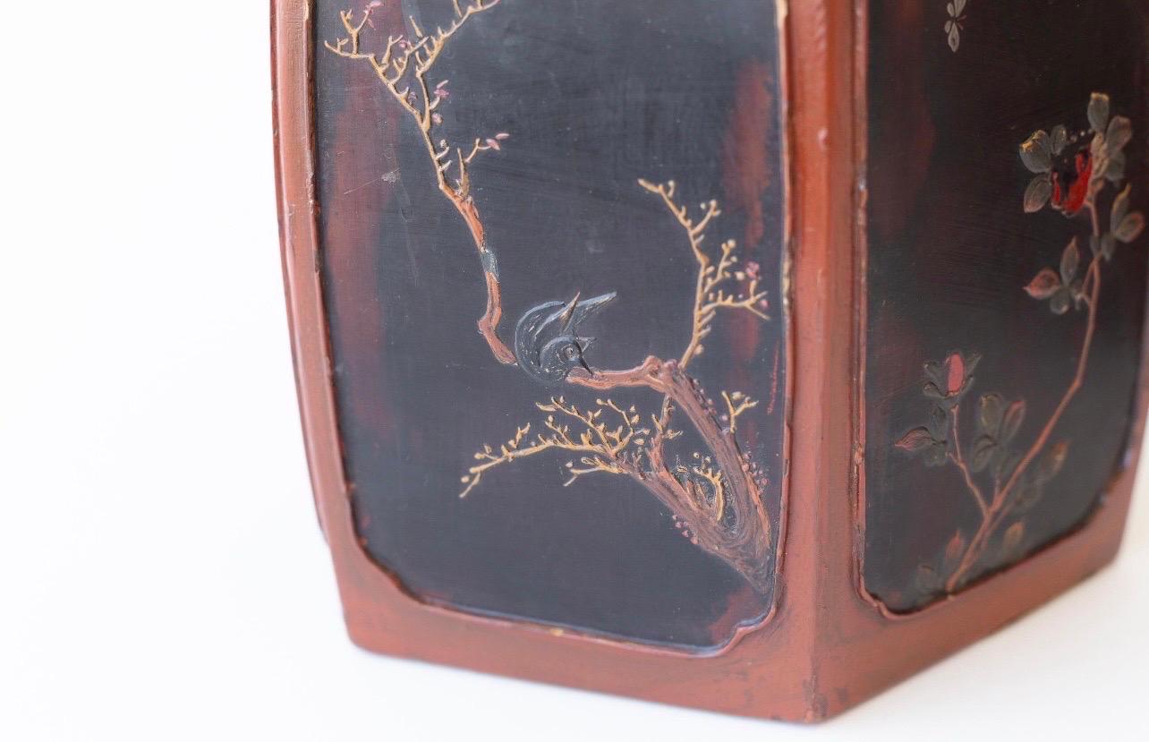 A beautiful pair of Japanese Meiji period (1868-1912) lacquer braziers, or 