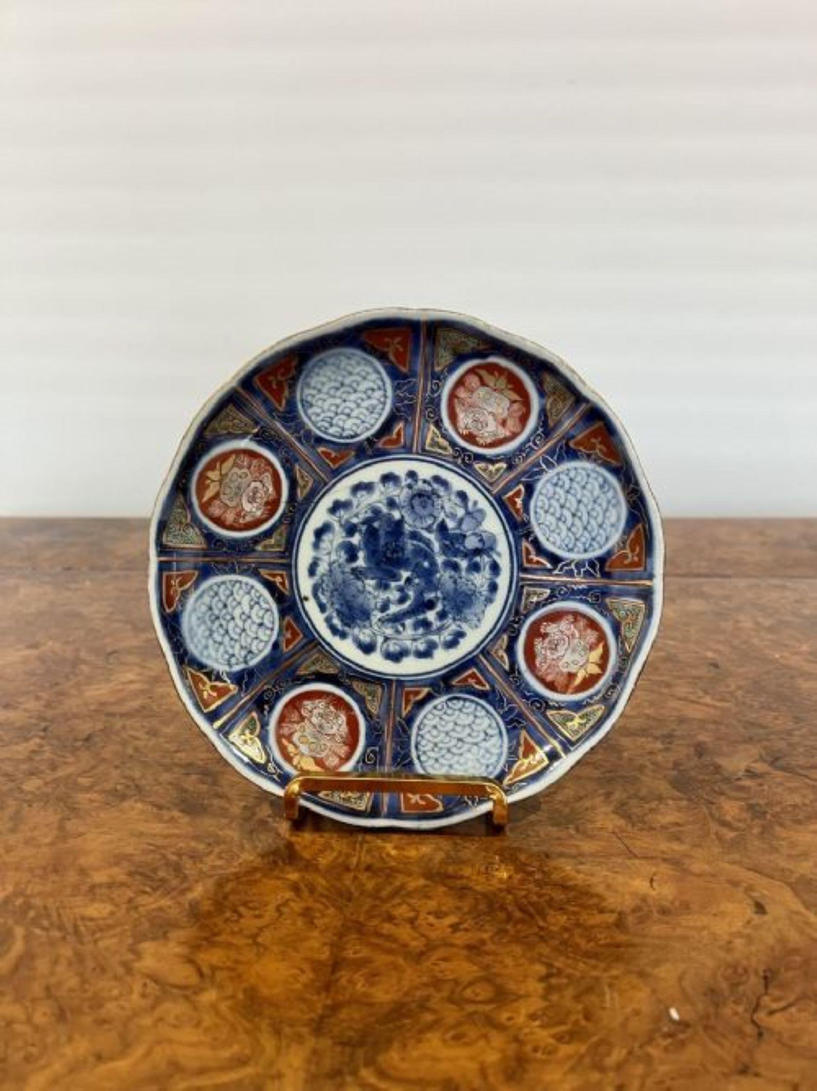 Pair of antique Japanese quality imari plates  In Good Condition For Sale In Ipswich, GB