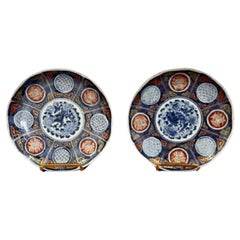 Pair of antique Japanese quality imari plates 
