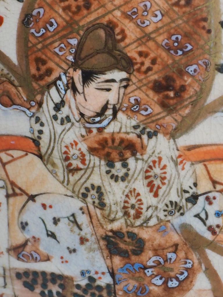 Paire de lampes de table anciennes en porcelaine de Satsuma - Peinture à la main de la période Meiji en vente 5