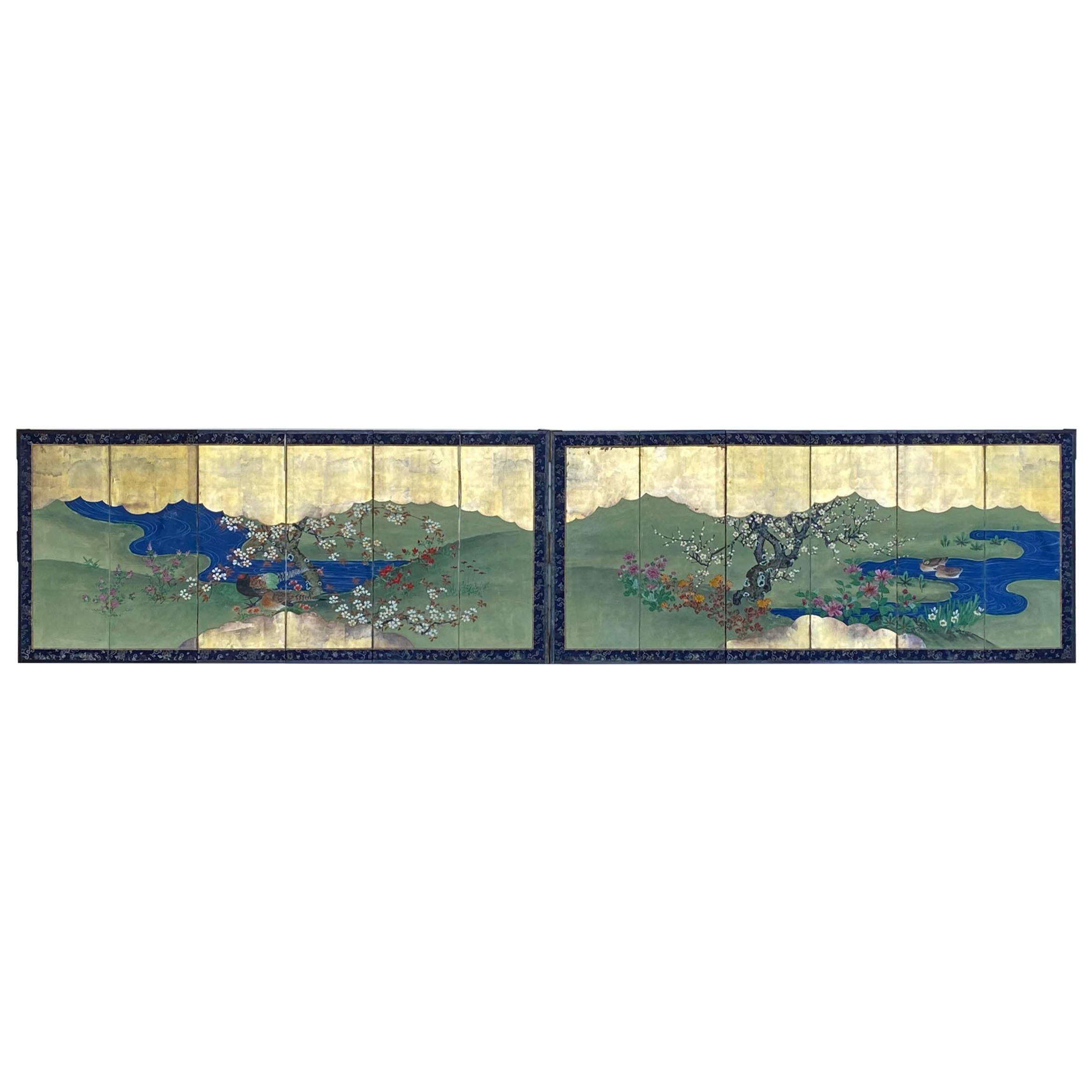 Pair of Antique Japanese Screens