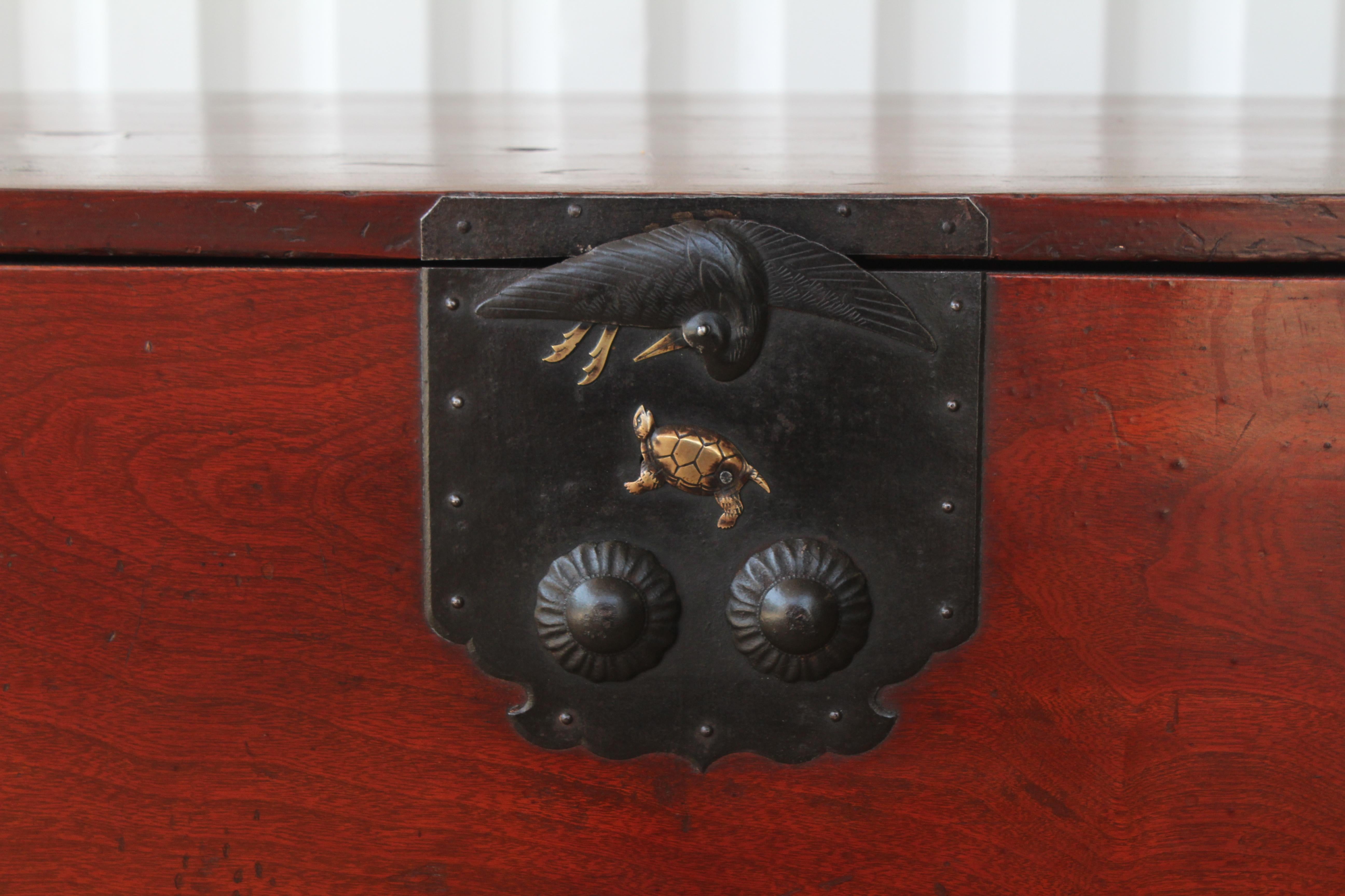 Coppia di antiche cassapanche giapponesi Tansu, 1890 7