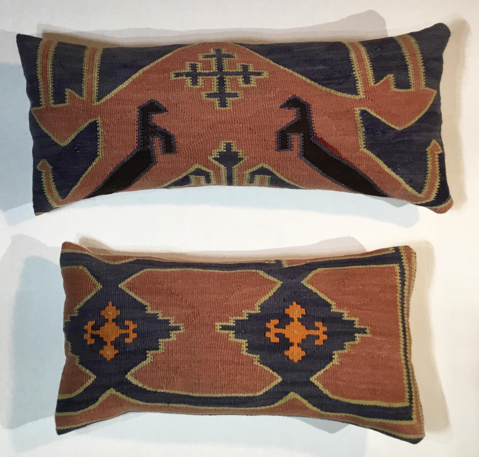 Pair of Antique Kazak Pillows 4