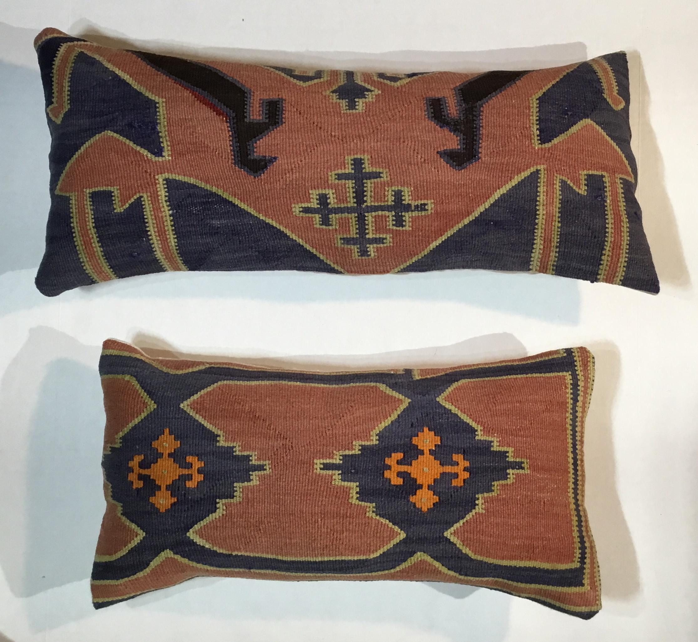 Pair of Antique Kazak Pillows 7