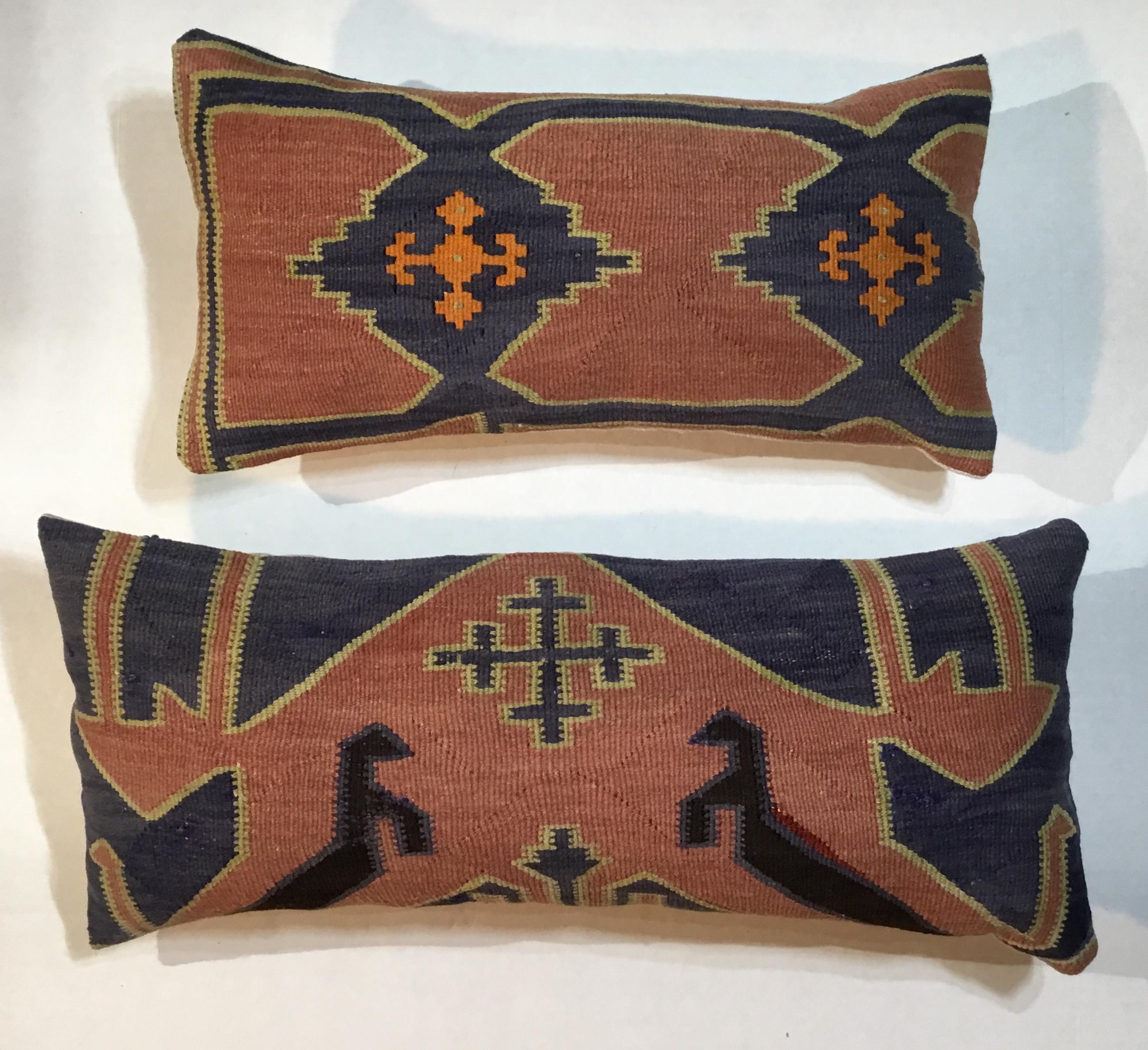 Pair of Antique Kazak Pillows 8