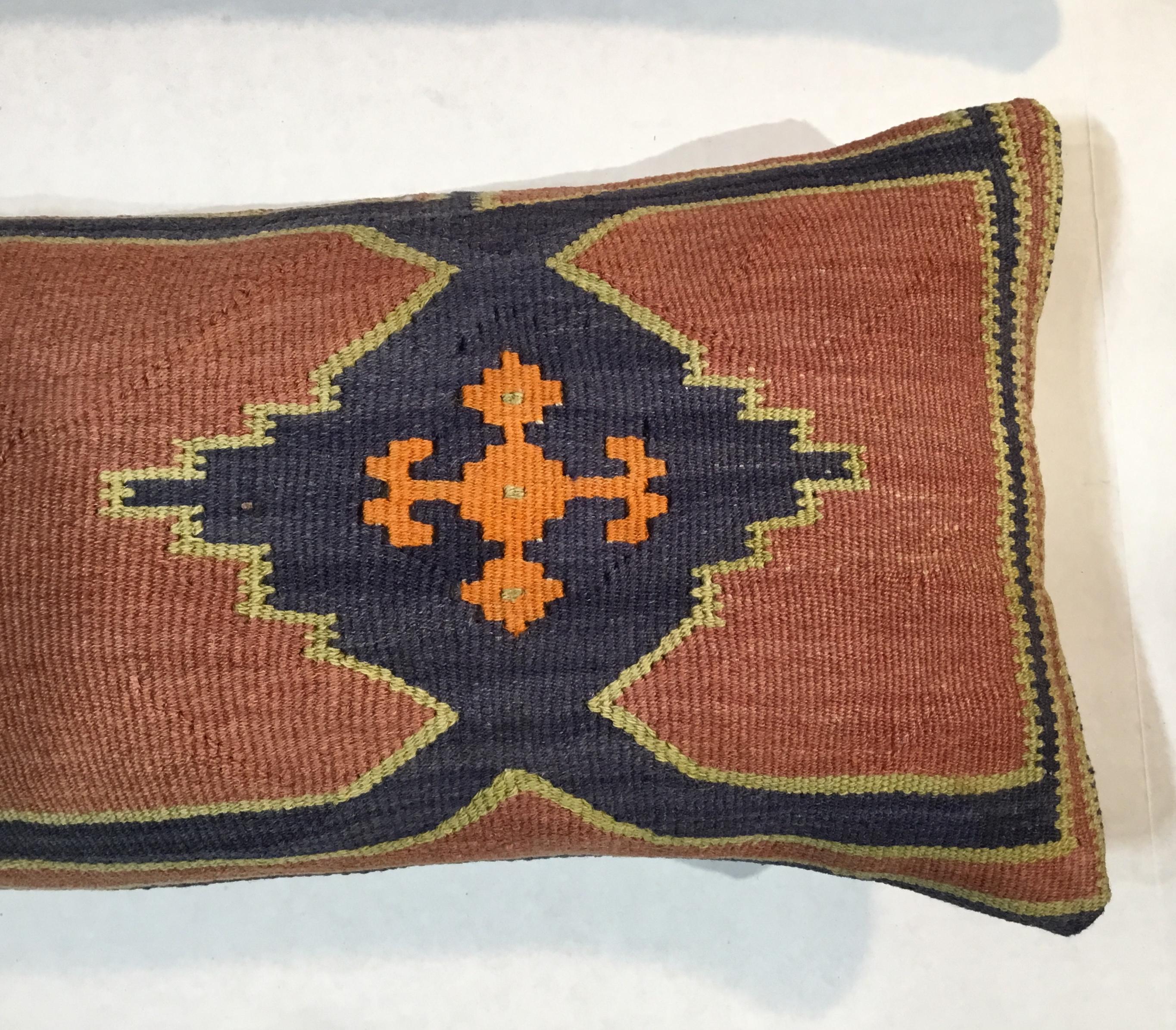 Early 20th Century Pair of Antique Kazak Pillows
