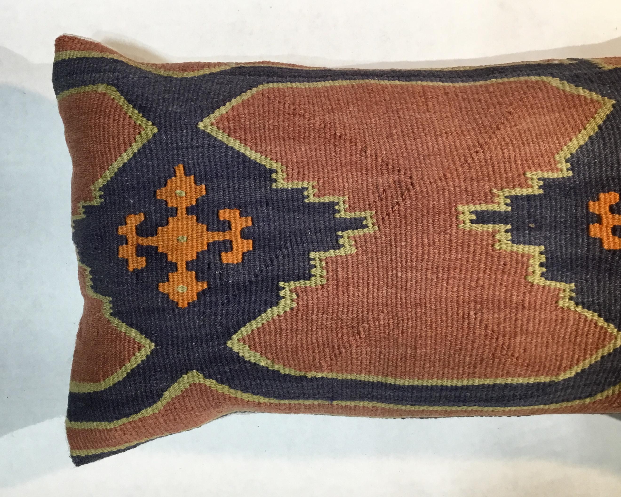 Wool Pair of Antique Kazak Pillows