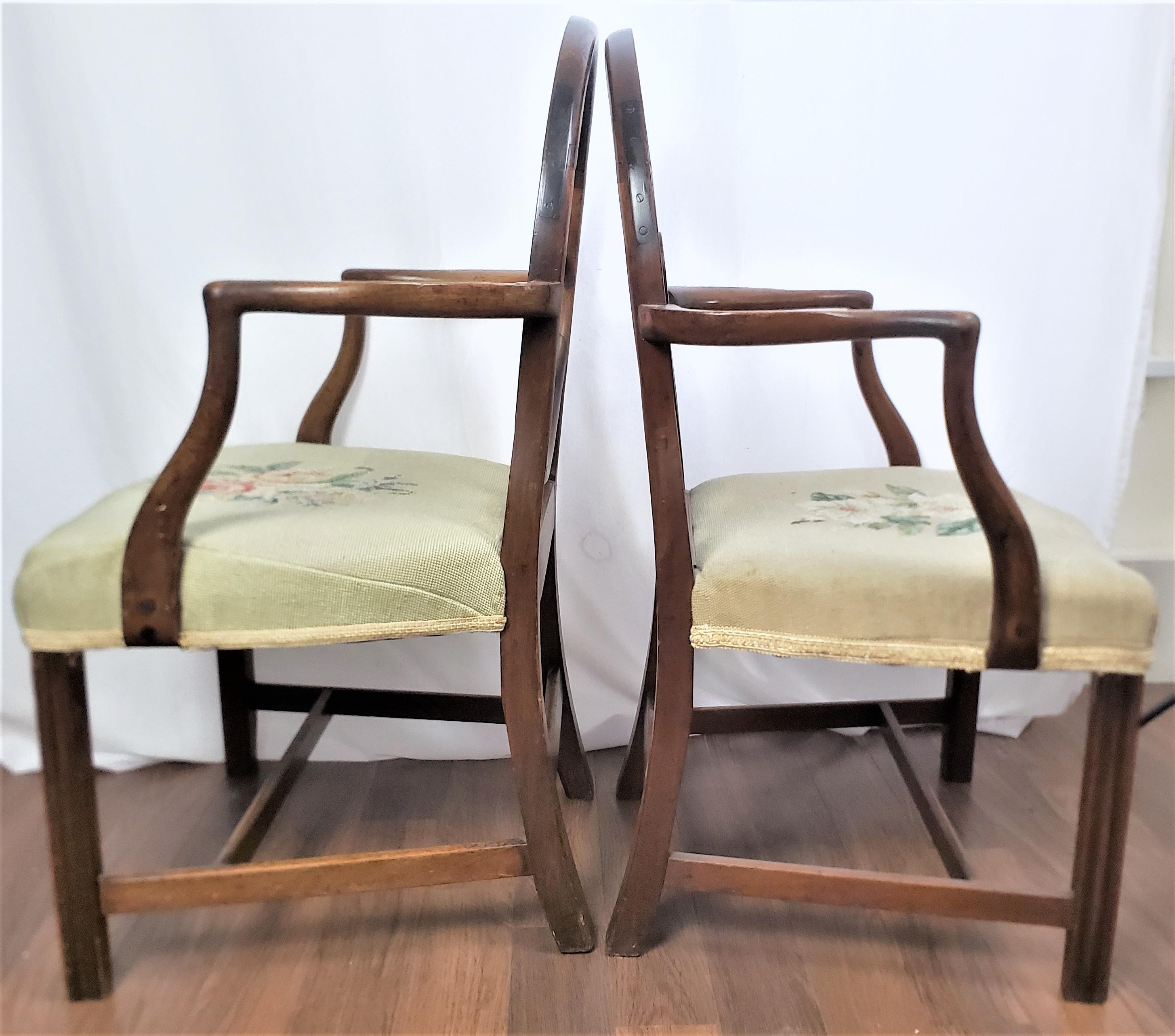 Hand-Crafted Pair of Antique King George III Period Wheelback Armchair or Side Chair Frames For Sale