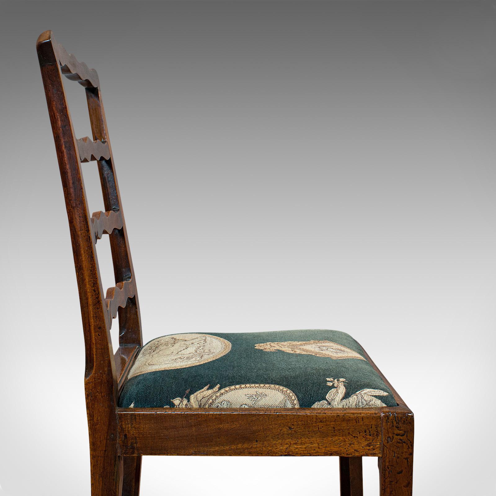 Pair of Antique Ladder Back Chairs, Irish, Mahogany, Side, Georgian, circa 1780 5