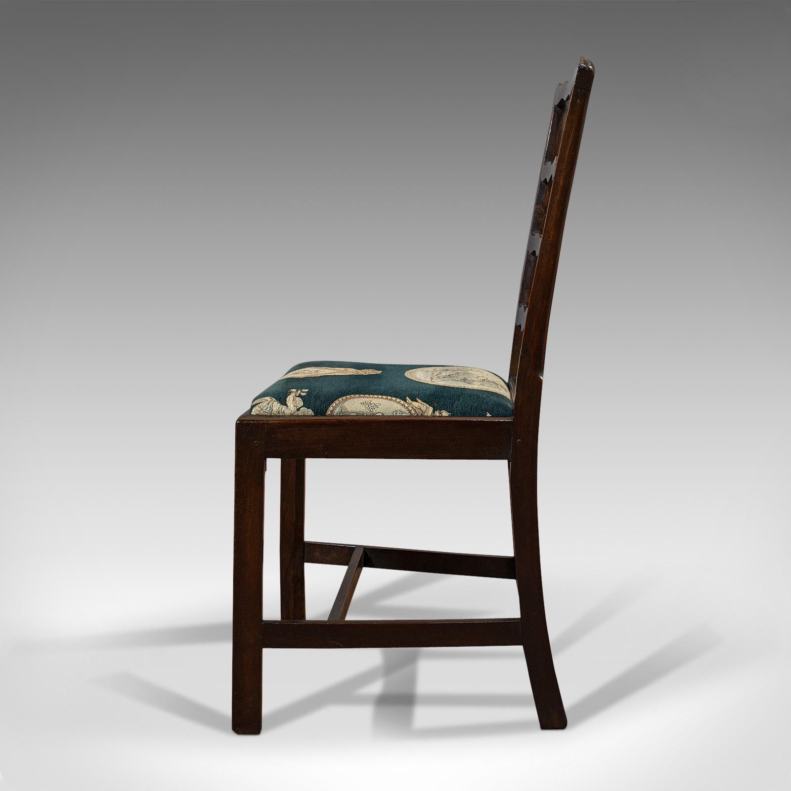 Abalone Pair of Antique Ladder Back Chairs, Irish, Mahogany, Side, Georgian, circa 1780