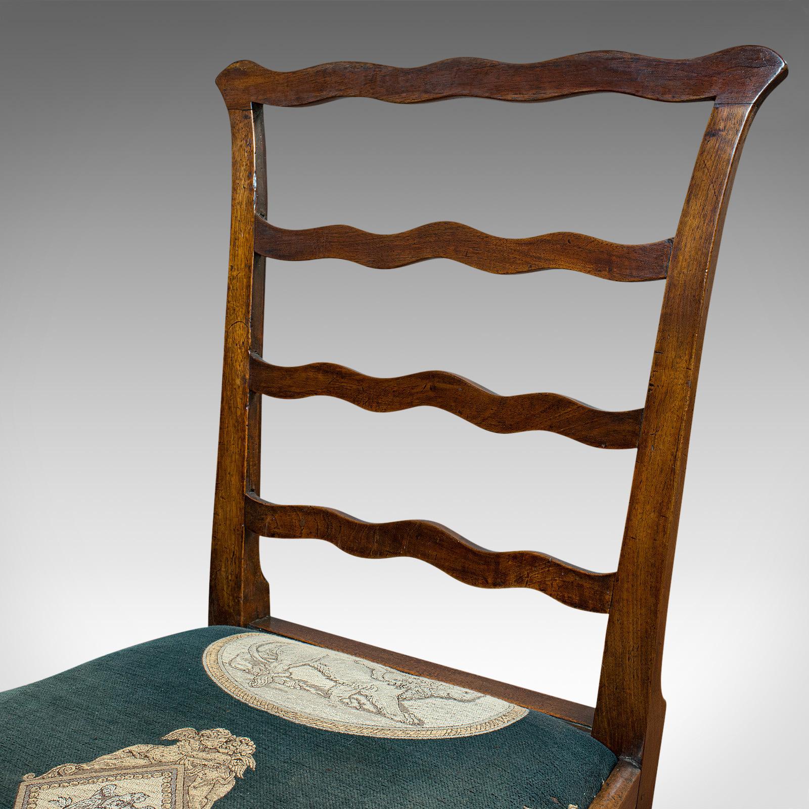 Pair of Antique Ladder Back Chairs, Irish, Mahogany, Side, Georgian, circa 1780 4