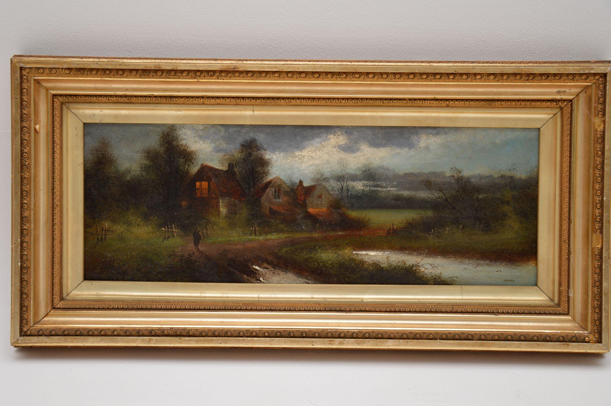 British Pair of Antique Landscape Oil Paintings by J. C Jonas For Sale