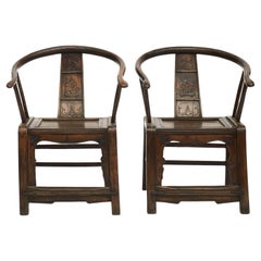 Pair of Antique "Lazy Chairs" Ming Style Approx. 1840