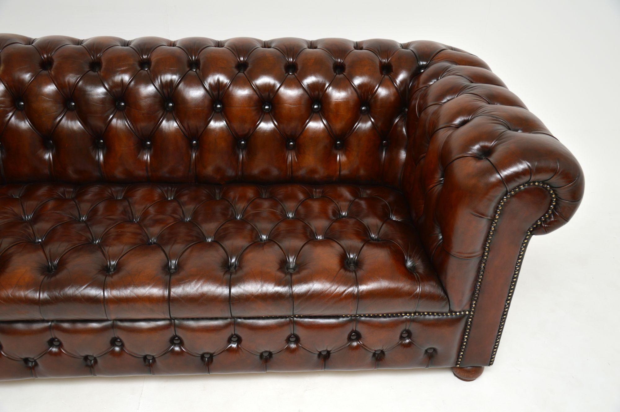 Pair of Antique Leather Chesterfield Sofas 2