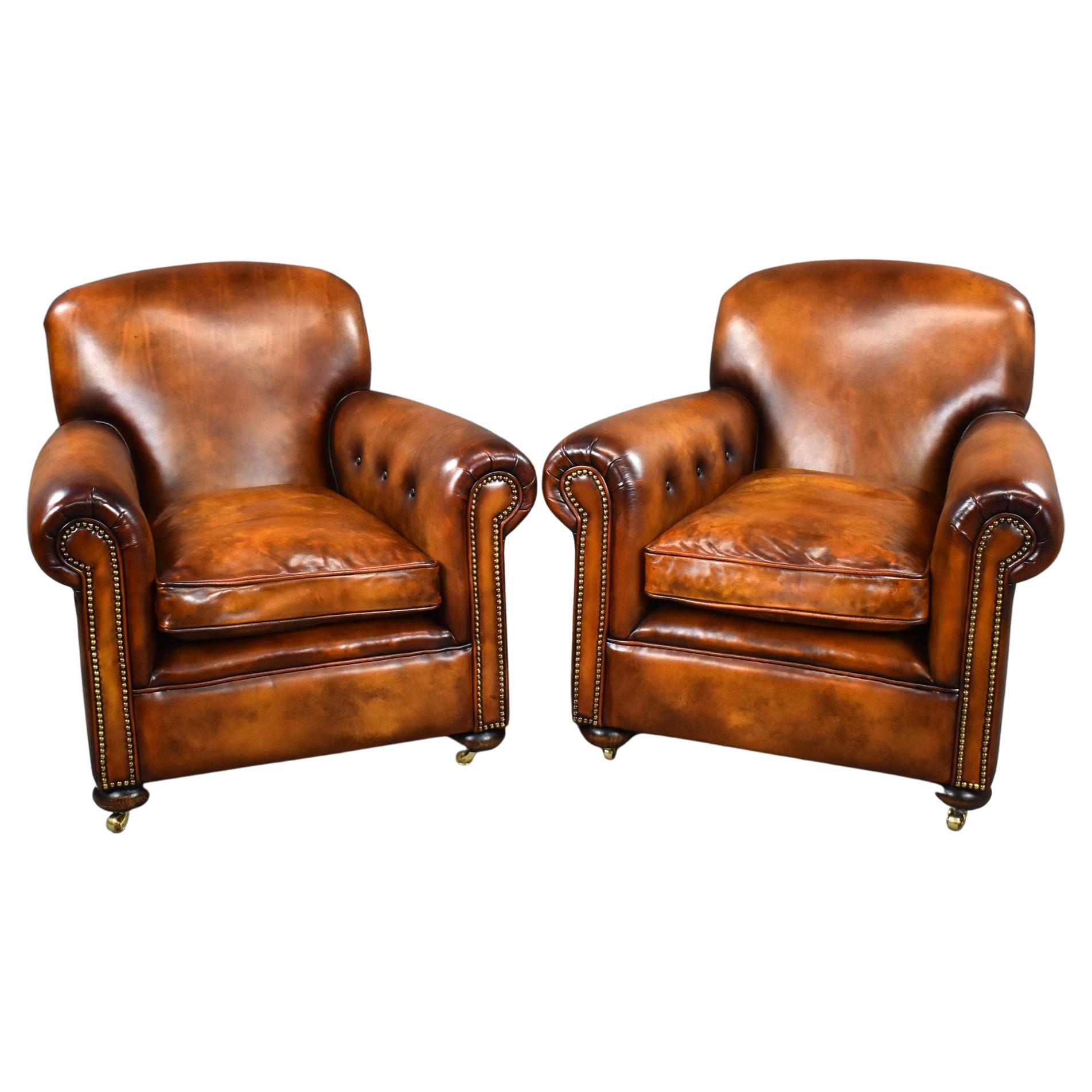 Pair of Leather Club Chairs For Sale at 1stDibs leather club chairs