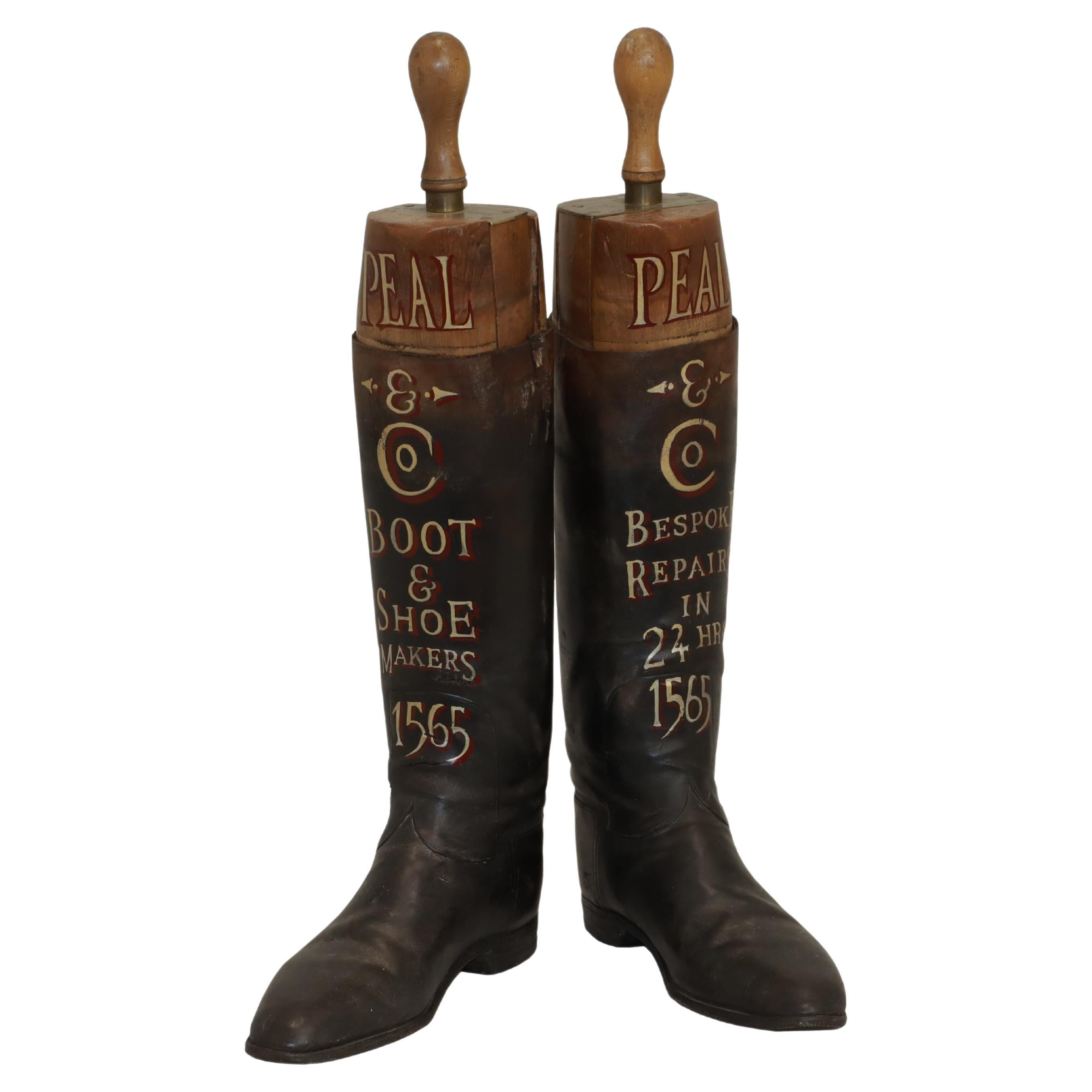 Pair of Antique Leather Riding Boots For Sale