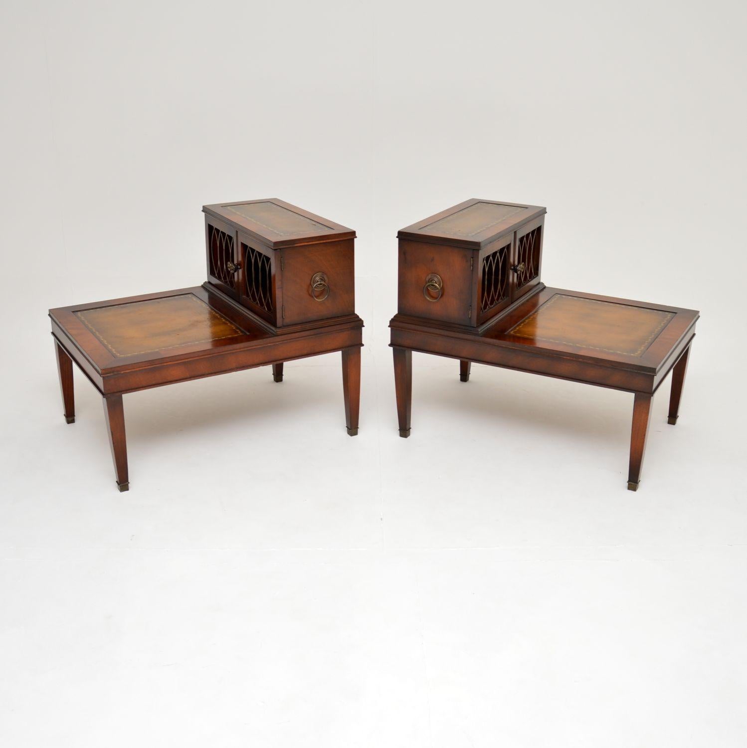 pair of antique side tables