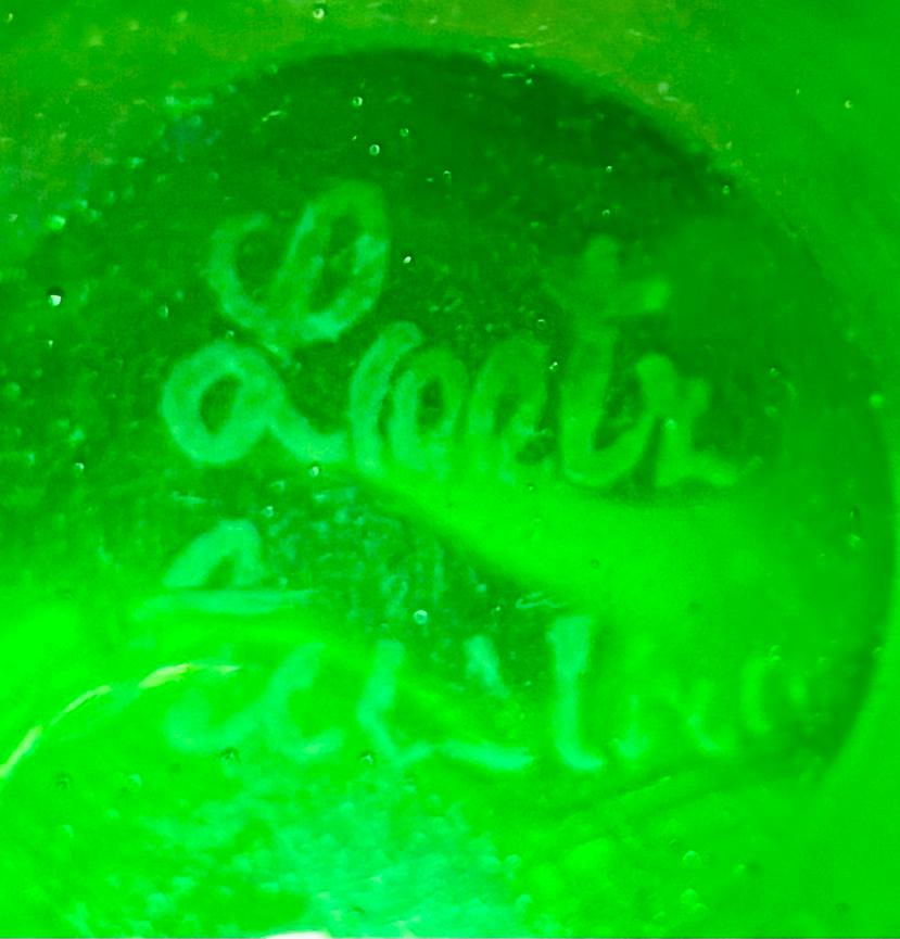 Pair of Antique Loetz Iridescent Green Art Nouveau Glass Vases, Bohemian, 1900 In Good Condition For Sale In Palm Desert, CA