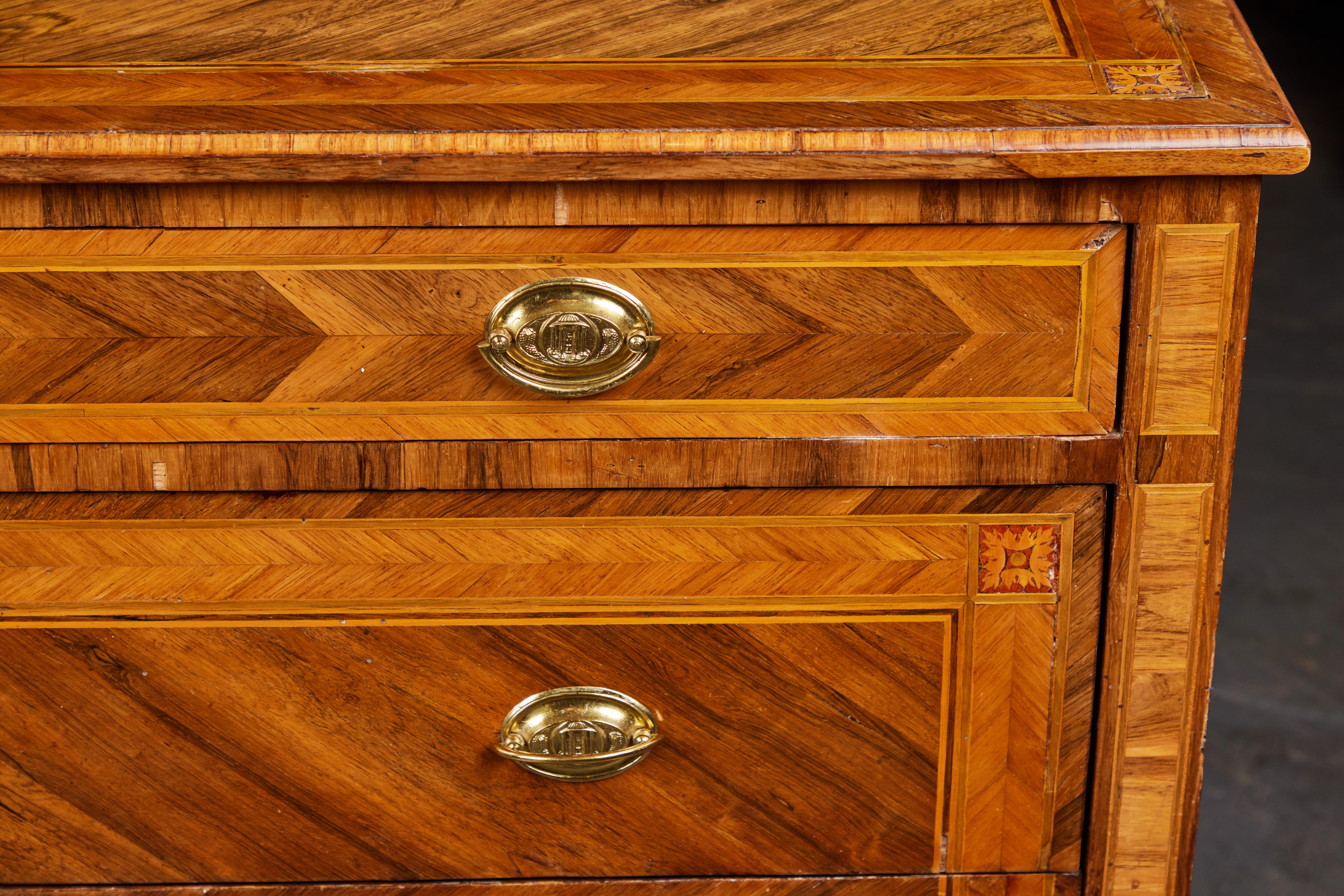 Early 19th Century Pair of Antique, Lombardi Commodes For Sale