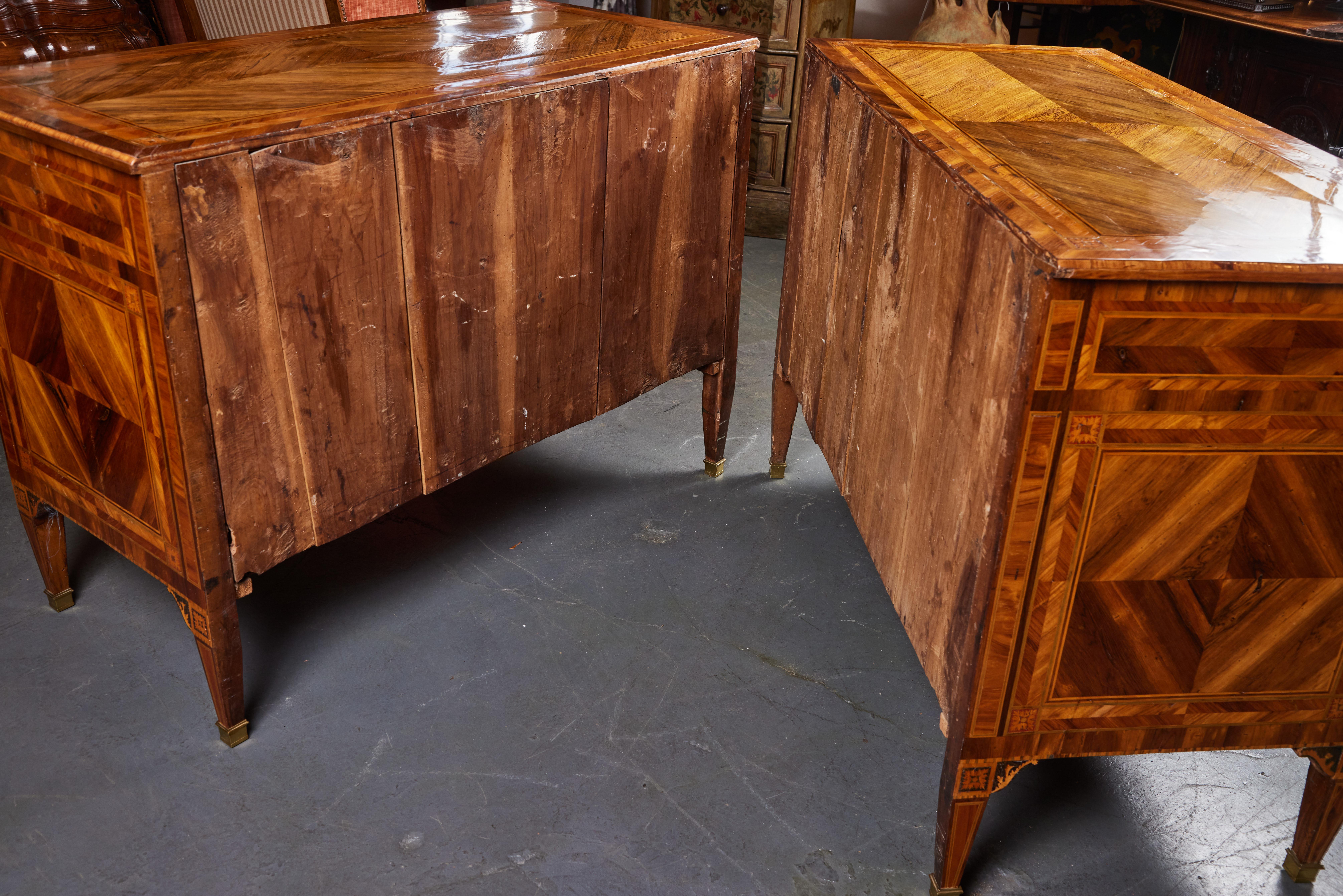 Pair of Antique, Lombardi Commodes For Sale 5