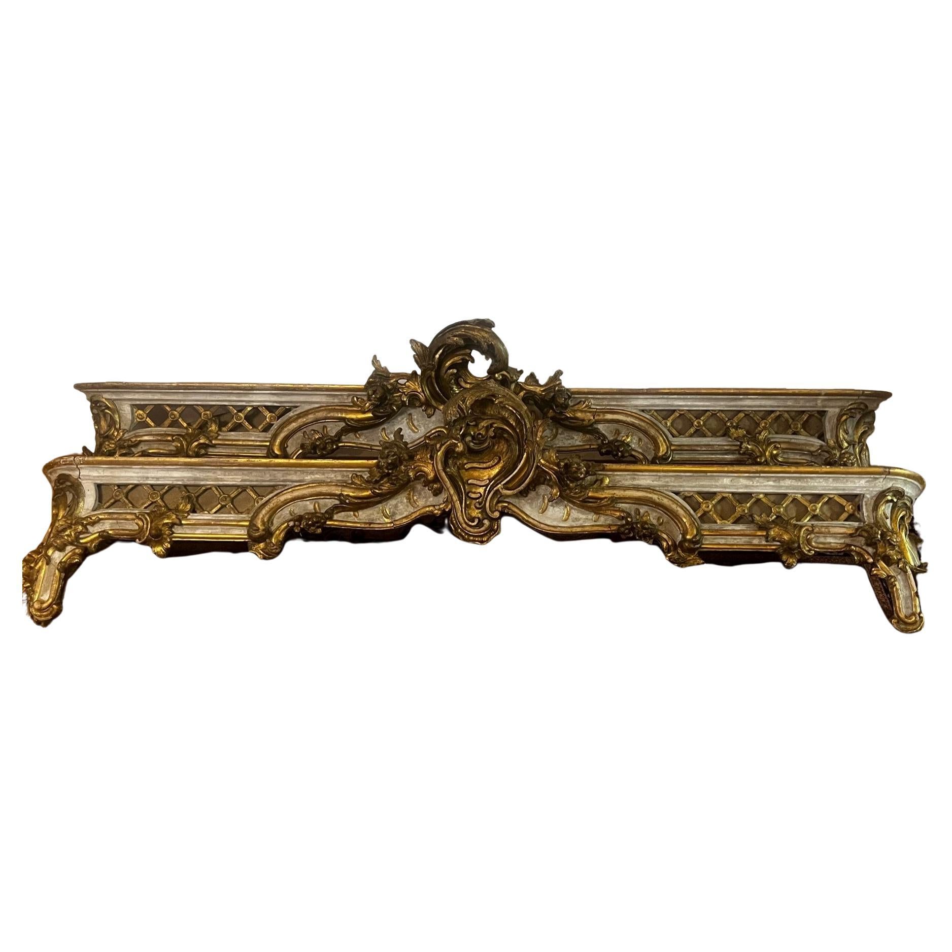 Pair of Antique Louis XV carved Gold gilded Valances/ Pelmets For Sale