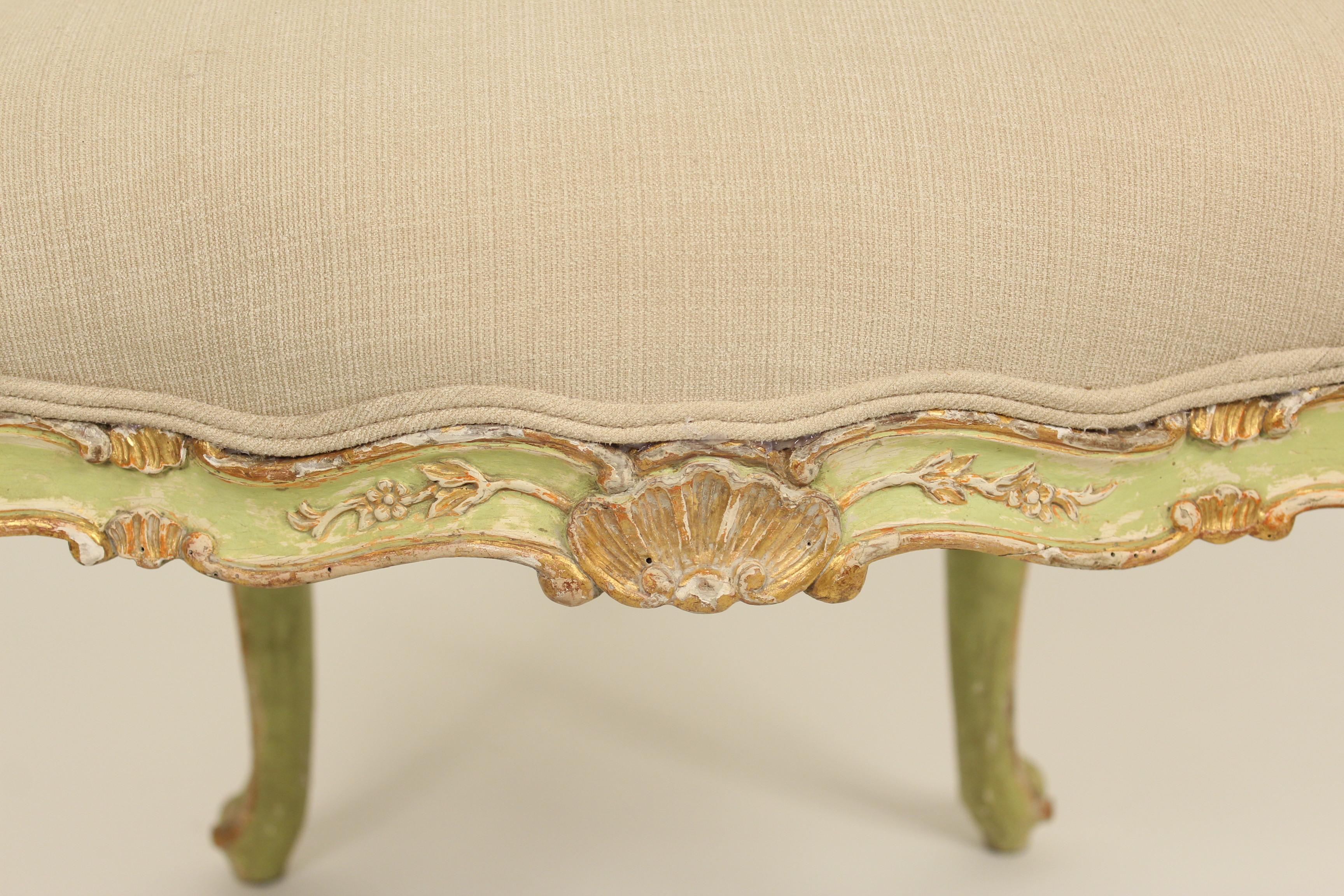 Pair of Antique Louis XV Style Painted Armchairs 3