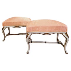 Pair of Antique Louis XVI Period Stools Circa 1780