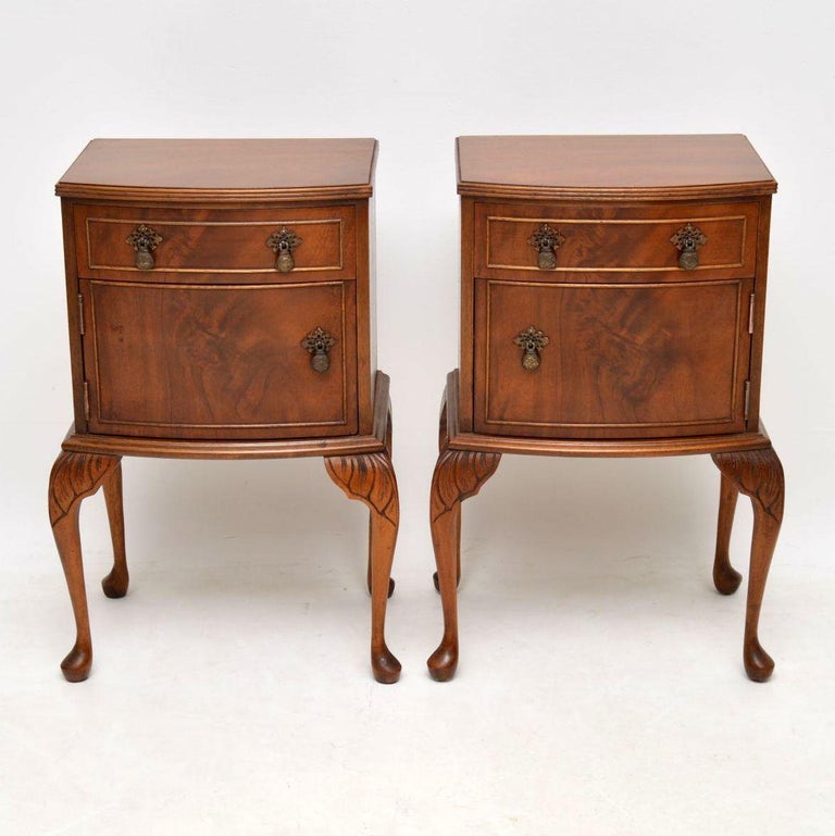 Pair of Antique Mahogany Bedside at 1stdibs