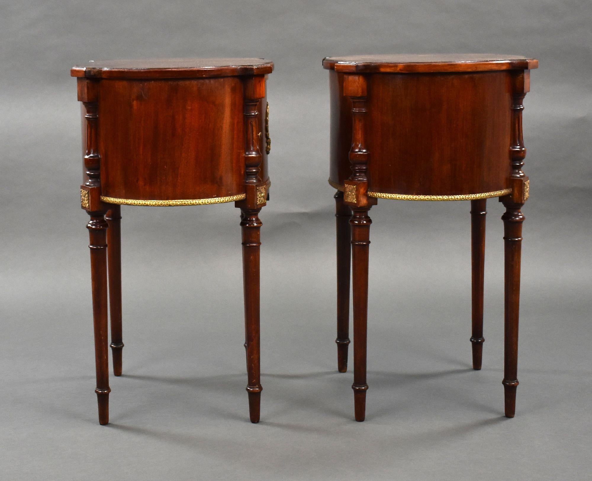 Pair of Antique Mahogany Bedside Tables 2