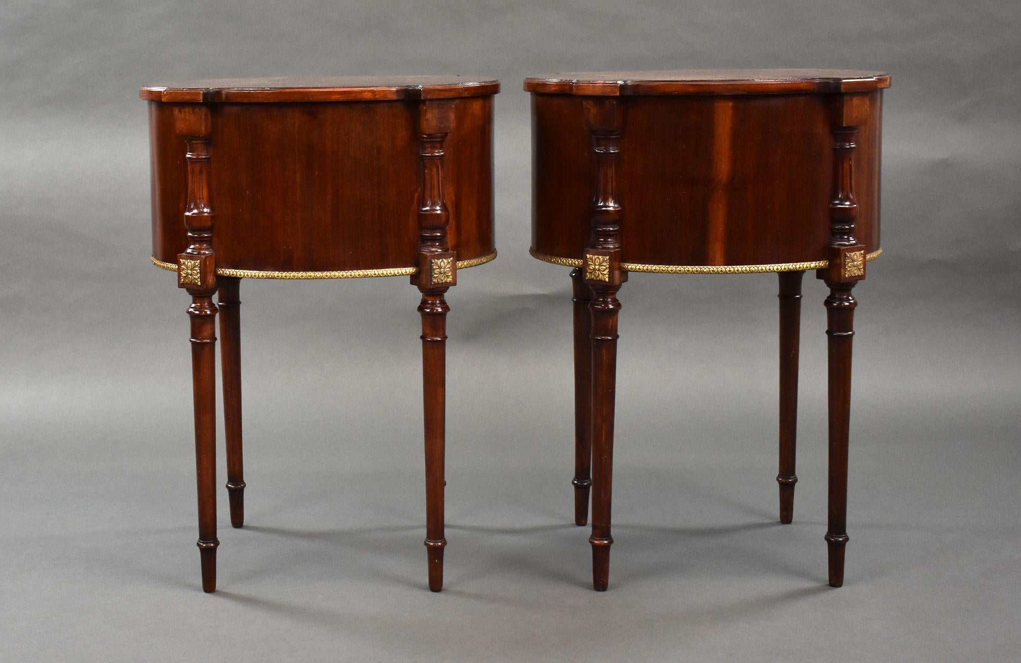 Pair of Antique Mahogany Bedside Tables 3