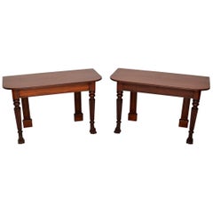 Pair of Antique Mahogany Console Side Tables
