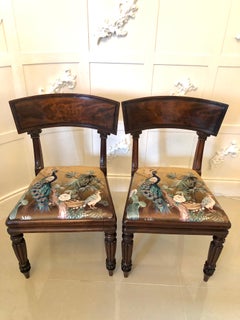 Pair of Antique Mahogany Regency Library Chairs