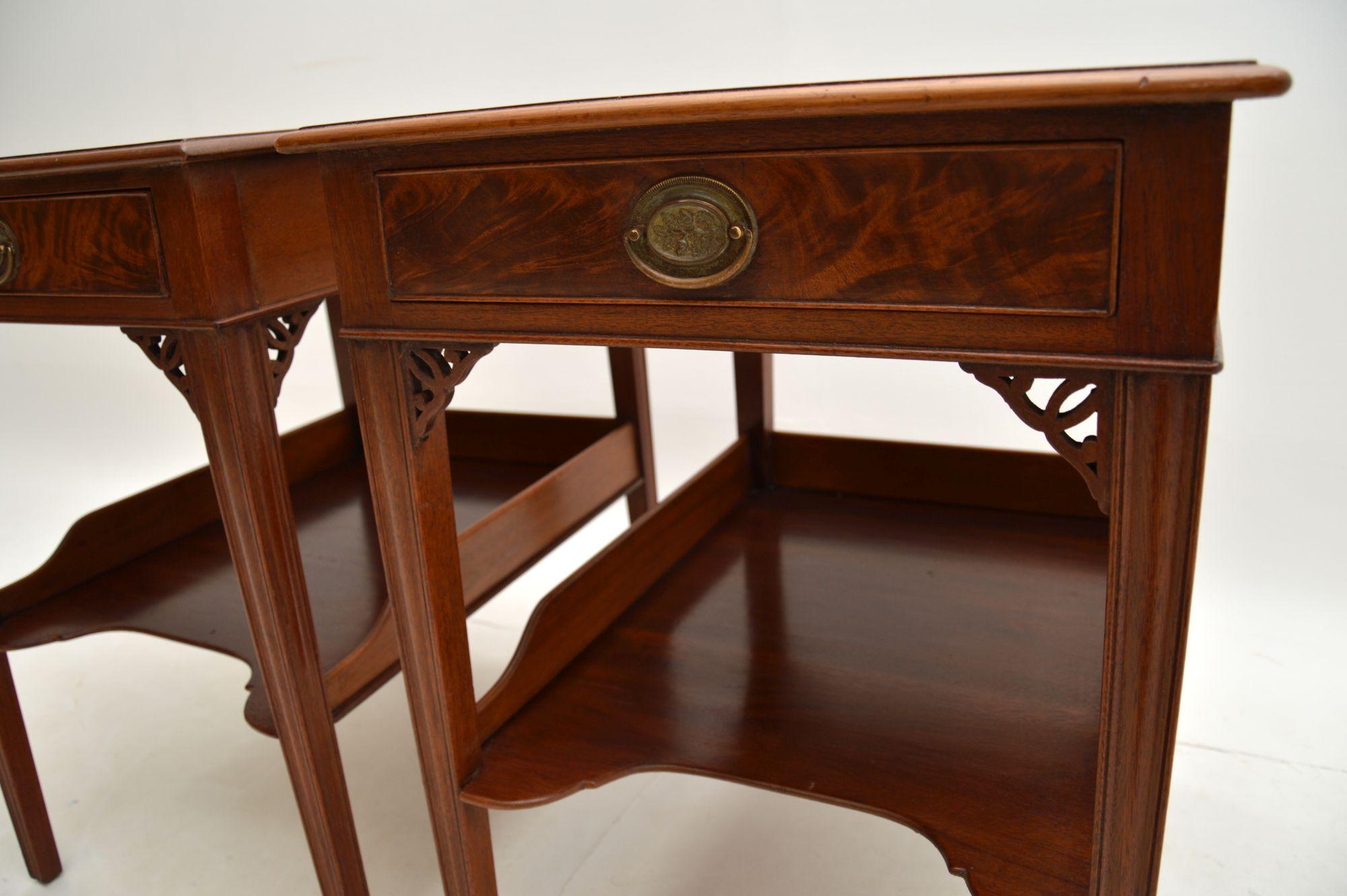 Pair of Antique Mahogany Side / Bedside Tables 2