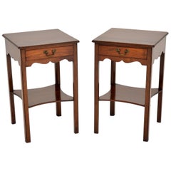 Pair of Antique Mahogany Side / Bedside Tables