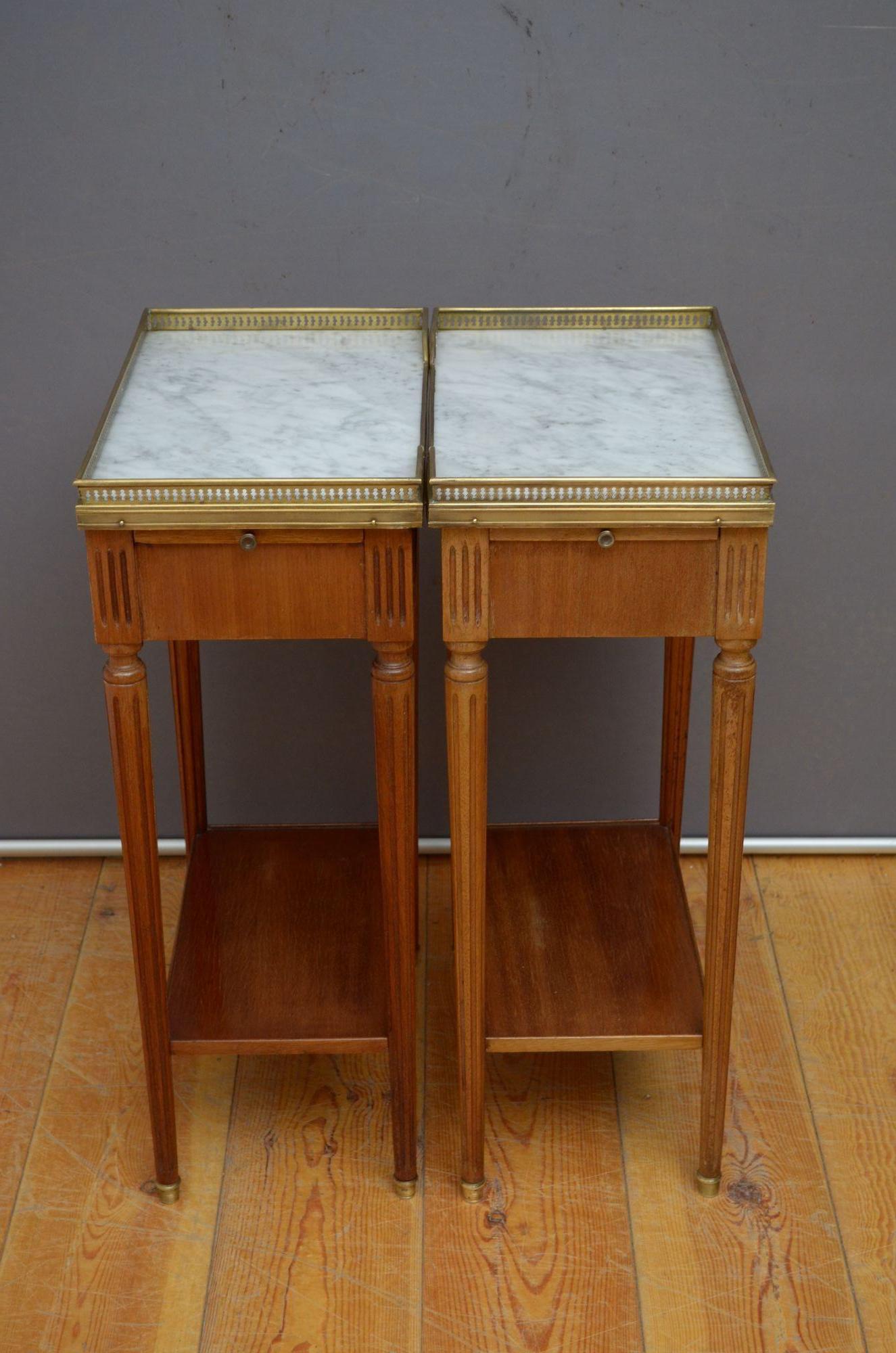 Pair of Antique Mahogany Side Tables or Bedside Tables 5