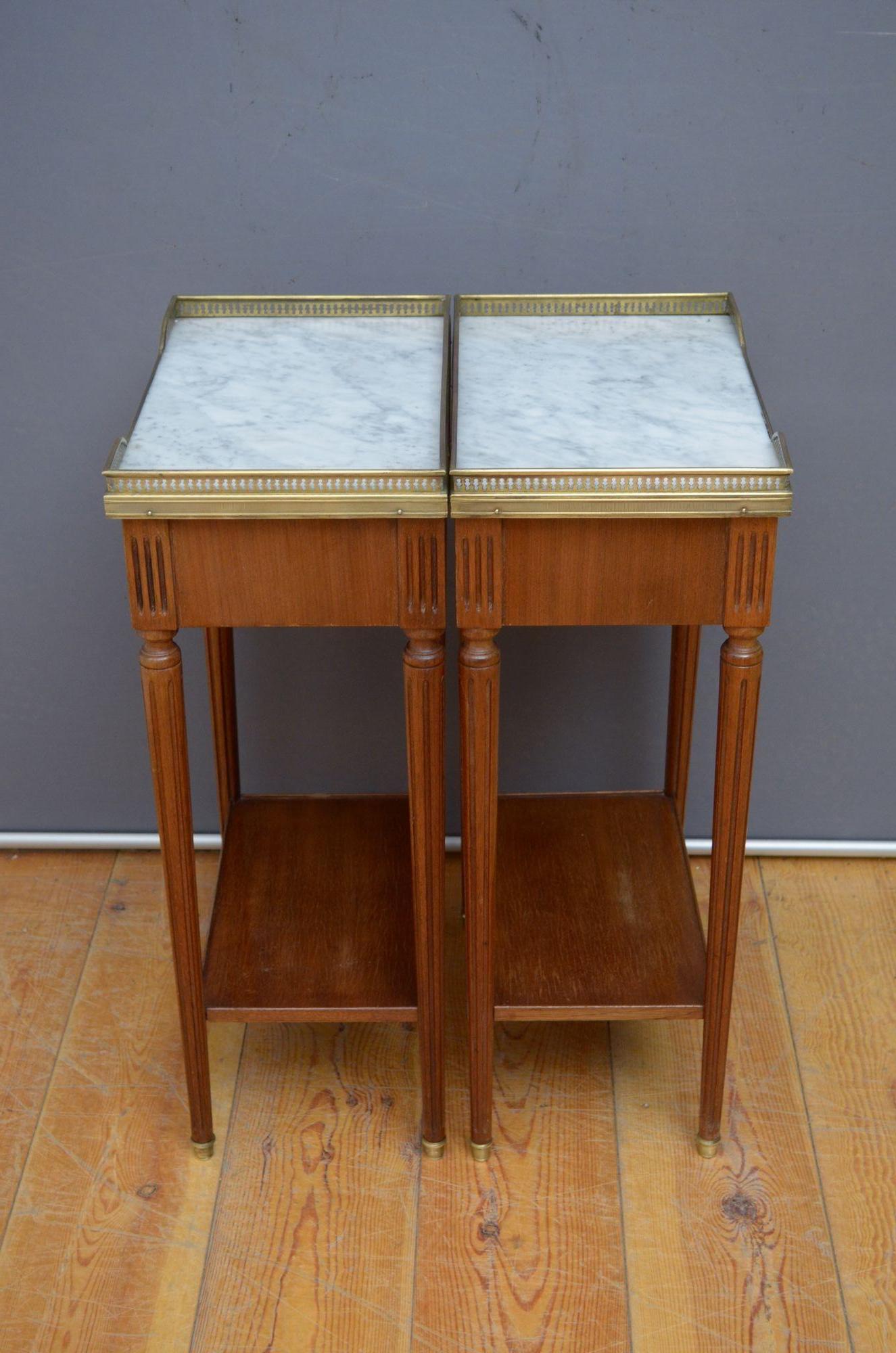 Pair of Antique Mahogany Side Tables or Bedside Tables 2