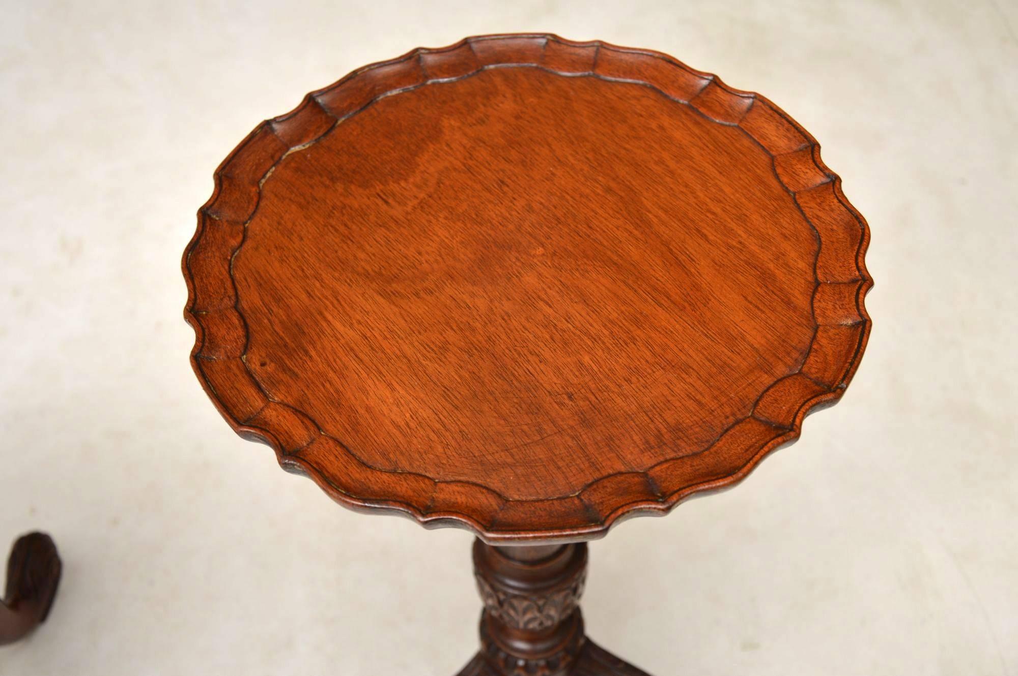 English Pair of Antique Mahogany Wine Tables