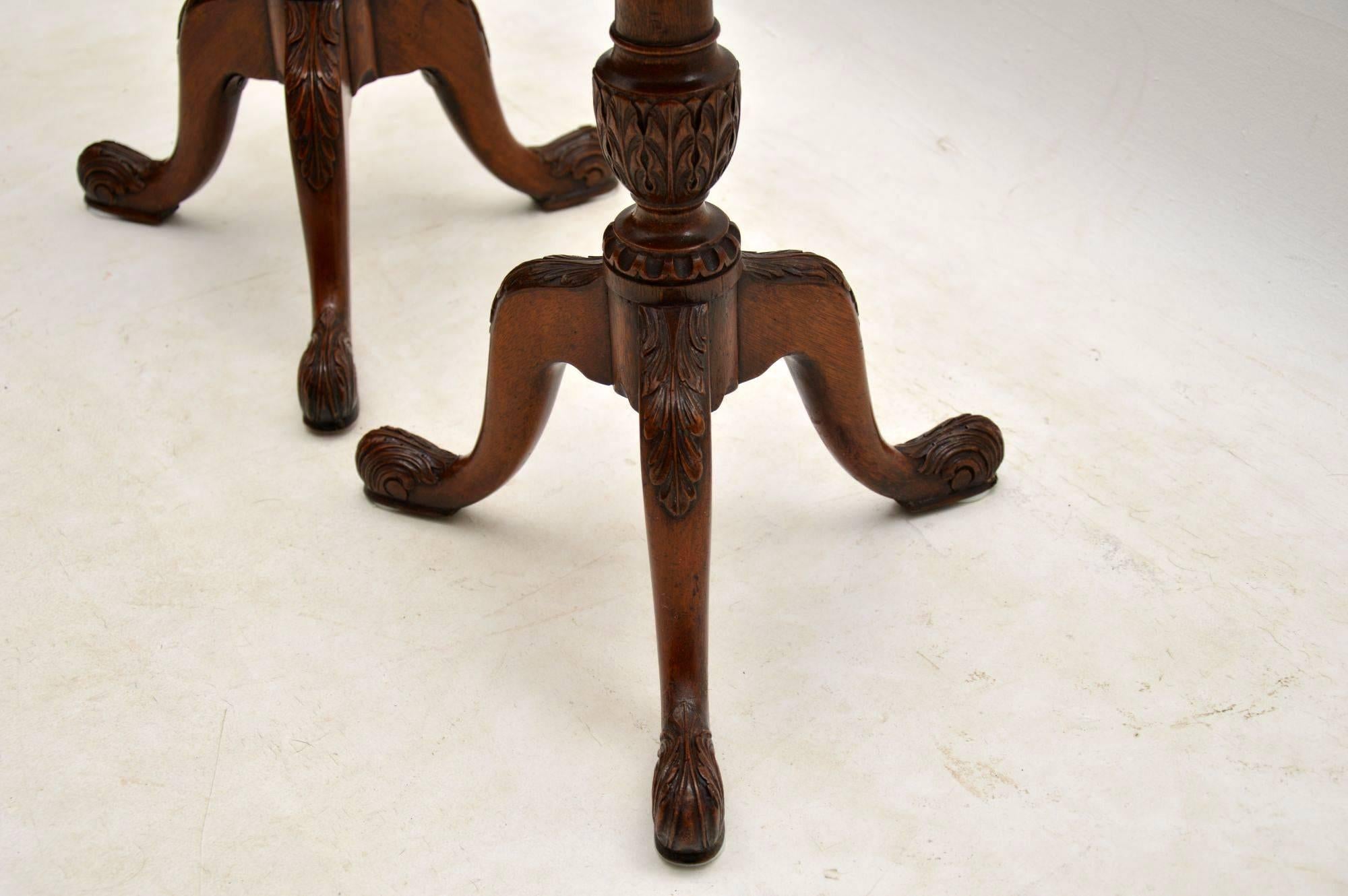 Pair of Antique Mahogany Wine Tables 3