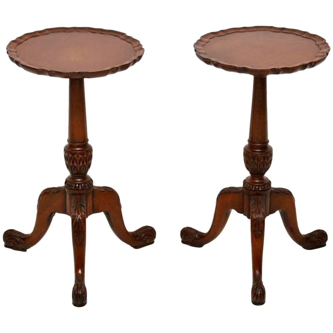 Pair of Antique Mahogany Wine Tables