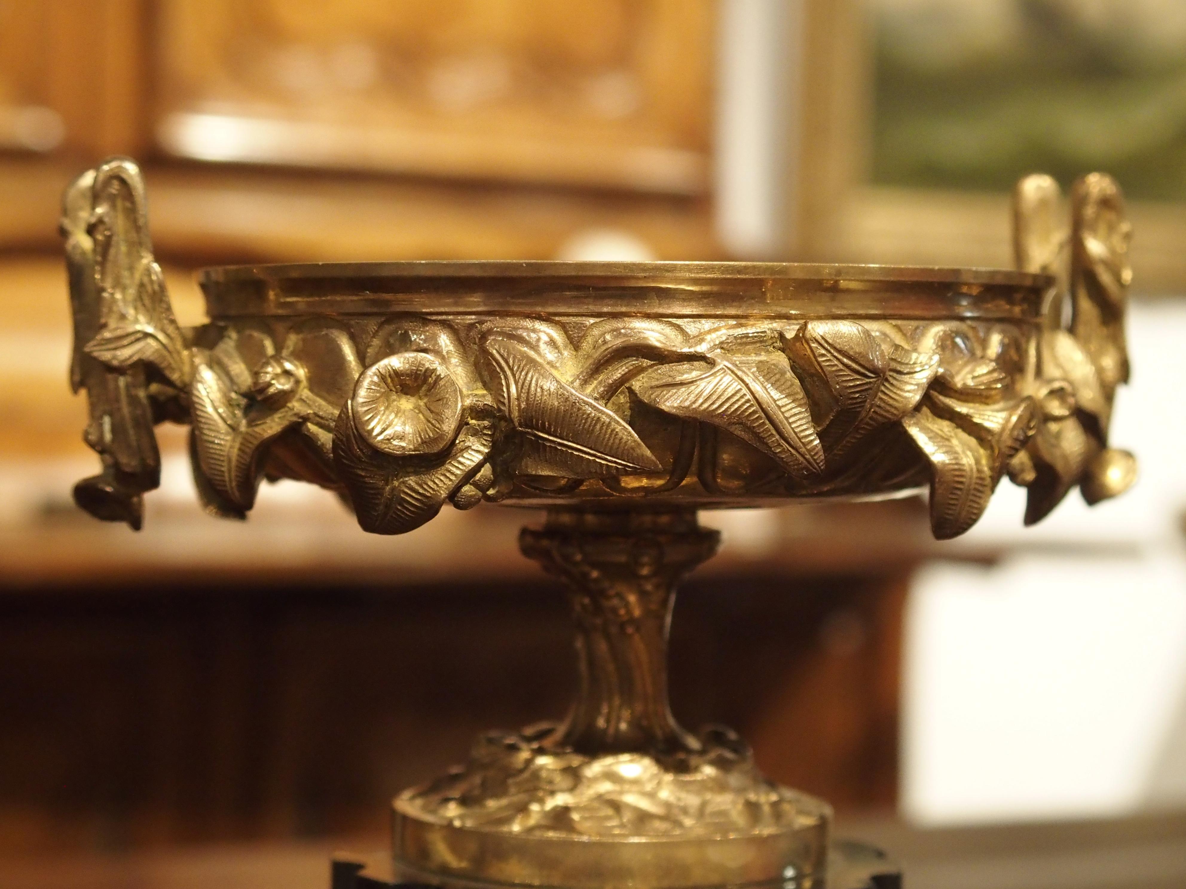 Pair of Antique Marble and Gilt Bronze Tazzas from France, circa 1870 2