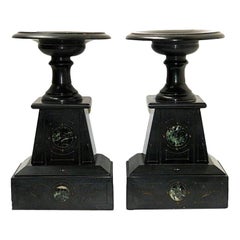 Pair of Antique Marble Garnitures